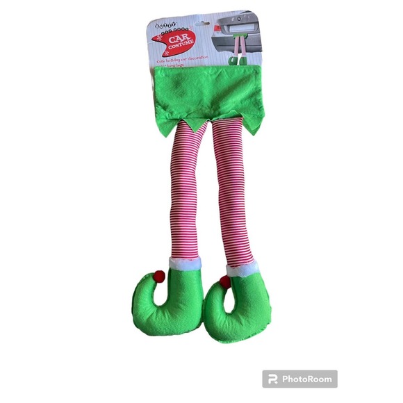 Buzzy Elf Feet Car Costume Christmas Holiday Car Decoration NWT - Picture 1 of 5